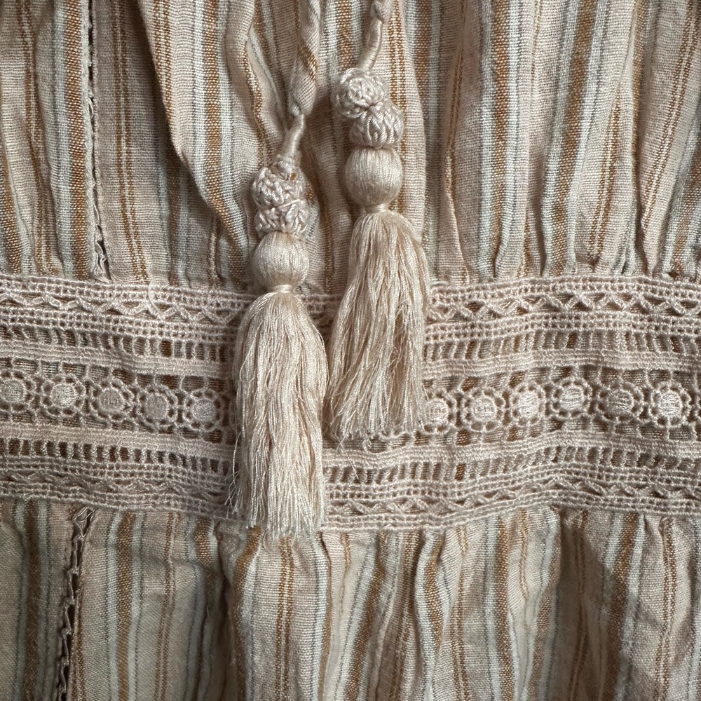 American Eagle Outfitters Beige Striped Jumpsuit - Picture 3 of 7